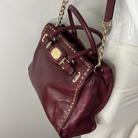 MICHAEL Michael Kors Gold Stud Large Double Handle Shoulder Tote Bag - Picture 10 of 14